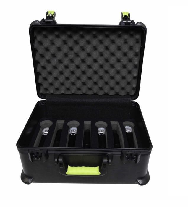 Gator SH-MICCASEW07 SHURE Plastic Case With TSA-Accepted Latches For 7 Wireless Microphones And Accessories