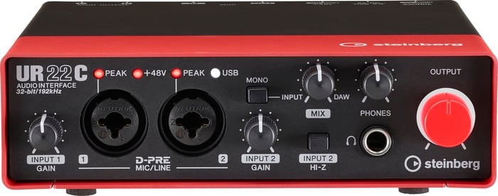 Steinberg UR22C RD 2In/2Out USB3.0 Type C Audio Interface, Red 