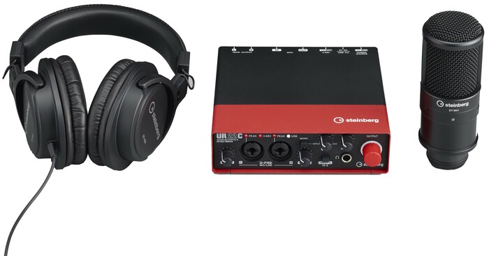 Steinberg UR22C RD R Pack Recording Pack With Red UR22C, Microphone And Headphones