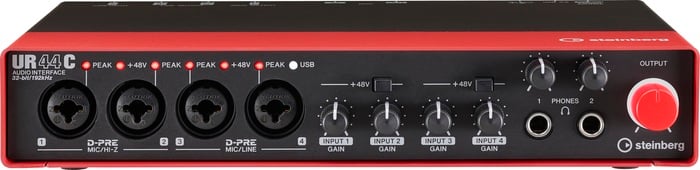 Steinberg UR44C RD 6In/4Out USB3.0 Type C Audio Interface, Red