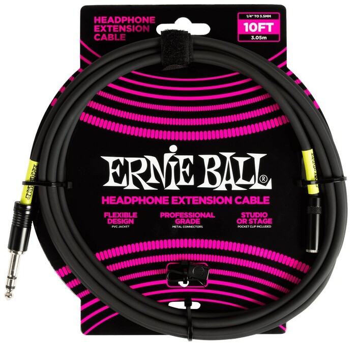 Ernie Ball P06422 10' 1/4" - 3.5mm Headphone Extension Cable