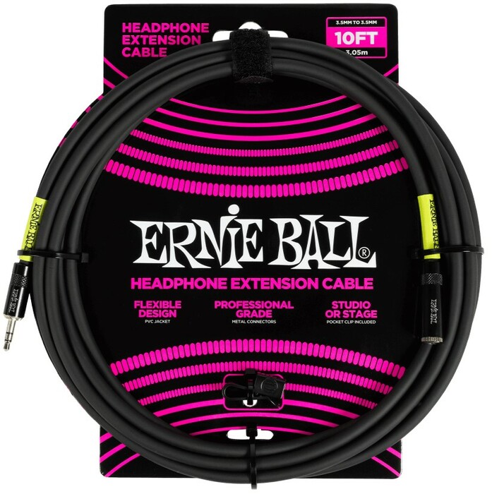 Ernie Ball P06424 10' 3.5mm - 3.5mm Headphone Extension Cable