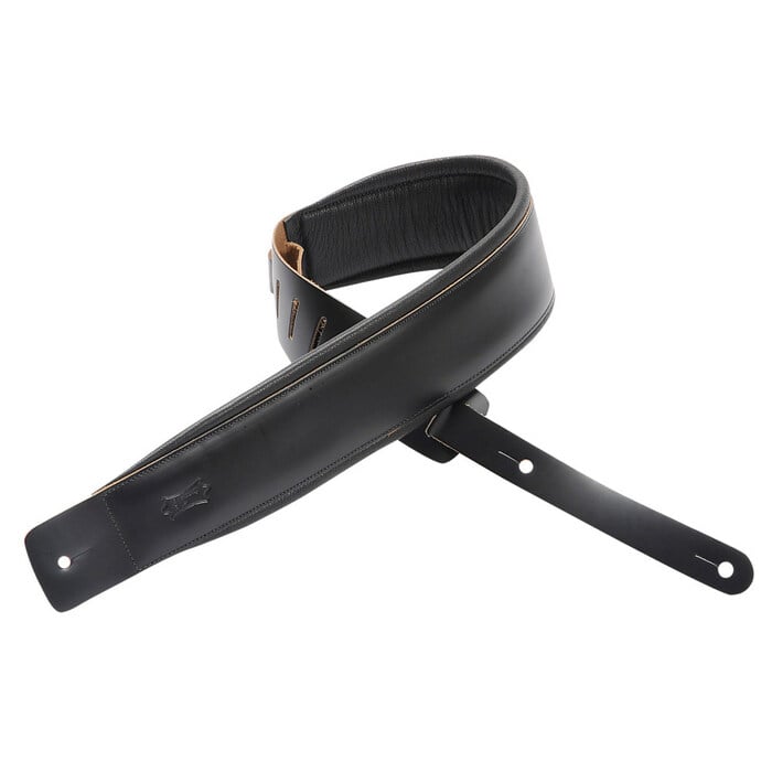 Levys DM1PD-XL 3" Leather Guitar Strap With Foam Padding And Garment Leather Backing.