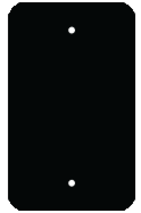 Mystery Electronics FP-1G-0-B Single Gang Black Wall Panel, Blank