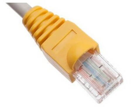 Platinum Tools 105086 RJ45 Boot, 6.5mm Max OD, Yellow 100pc/Bag.