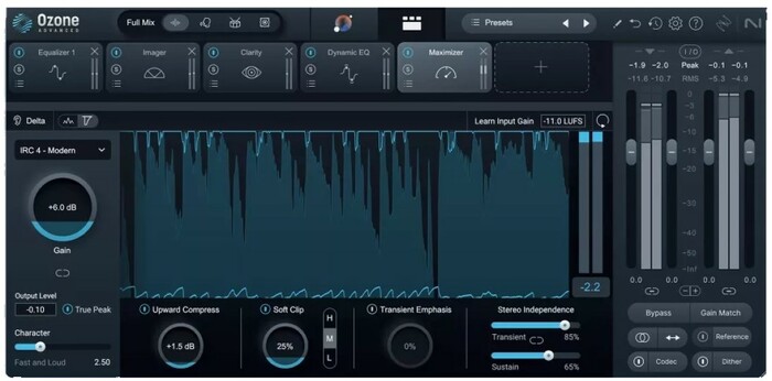 iZotope Ozone 11 Advanced UPG 9-10 Upgrade From Ozone 9-10 Standard [Virtual]