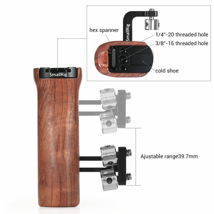 SmallRig HSN2093C Universal Wood Side Handle