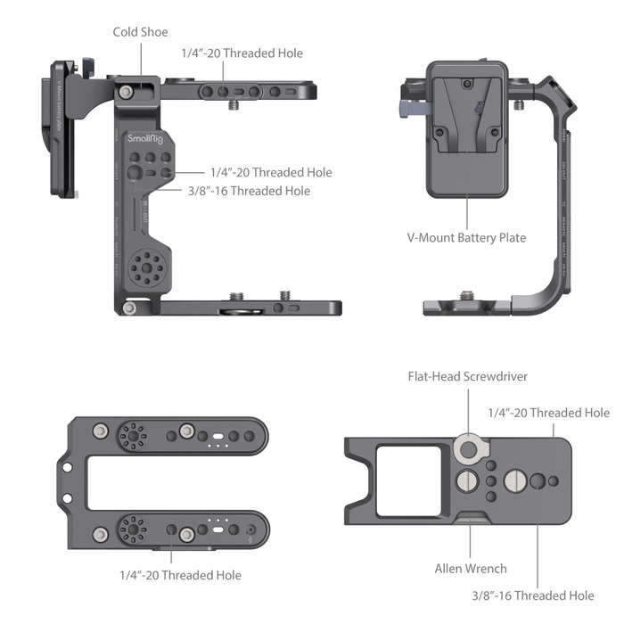 SmallRig Cage Kit for Sony FX6 V-Mount