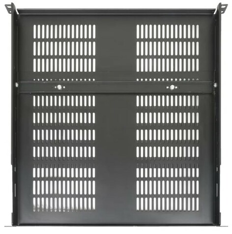 Lowell VDS-1-1525 1U Rack Shelf With Adjustable Depth From 15.25-25", Black