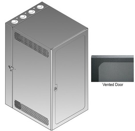 Middle Atlantic CWR-26-22VD 22" Deep 26 Space Data Wall Cab, Vented Door