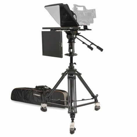 ikan PT4500-TM-PEDESTAL 15" Teleprompter, Pedestal & Dolly Turnkey W/ Talent Monitor