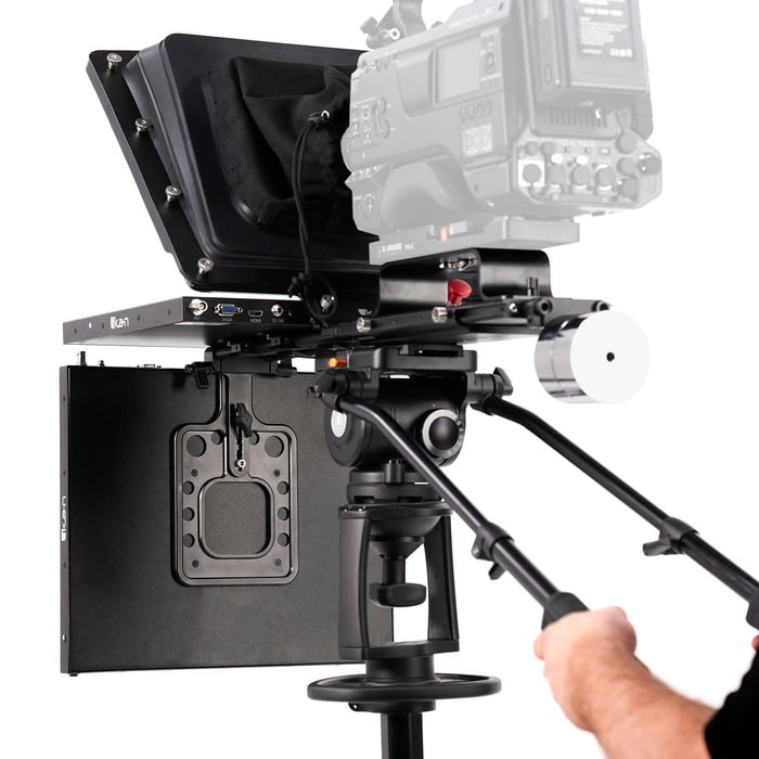 ikan PT4500-TM-PEDESTAL 15" Teleprompter, Pedestal & Dolly Turnkey W/ Talent Monitor