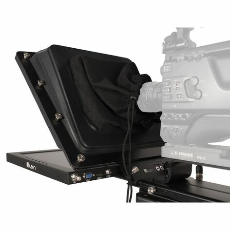 ikan PT4500S-PEDESTAL-TK 19" SDI Teleprompter, Pedestal & Dolly Turnkey With Travel Case