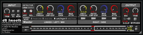 Raising Jake dB Smooth FIR-Based 4-Quadrant Compressor/Expander Plug-In [Virtual]