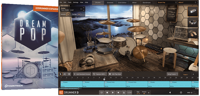 Toontrack Dream Pop EZX Expansion For EZdrummer 2 [Virtual]