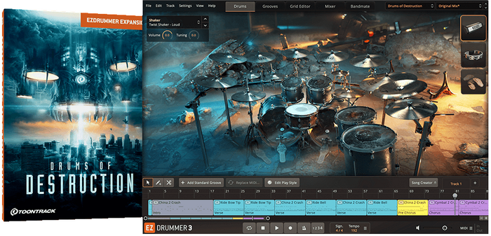 Toontrack Drums of Destruction EZX Expansion For EZdrummer 2 [Virtual]