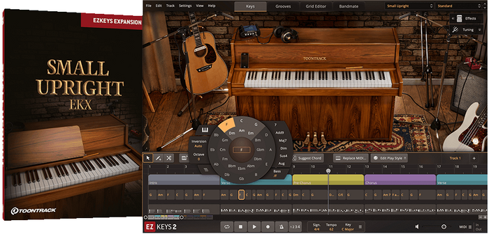 Toontrack Small Upright EKX EZkeys Sound Expansion, Requires EZkeys 2 [Virtual]