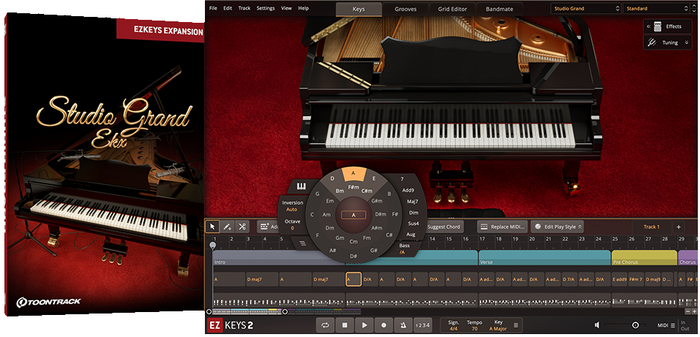 Toontrack Studio Grand EKX EZkeys Sound Expansion, Requires EZkeys 2 [Virtual]