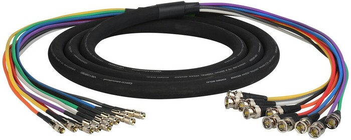 Laird Digital Cinema DINB-10SNK-5 5' 10-Channel DIN 1.0/2.3 To BNC Male Video Adapter Snake Cable