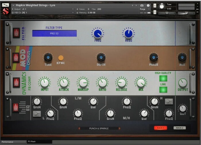 Soundiron Hopkin Instrumentarium: Weighted Strings A Custom Weighted Lyre And Weighted Zither Library [Virtual]