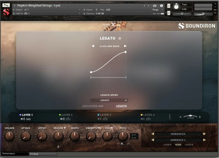 Soundiron Hopkin Instrumentarium: Weighted Strings A Custom Weighted Lyre And Weighted Zither Library [Virtual]