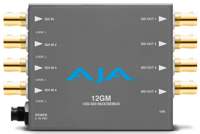 AJA OG-12GM 12G-SDI To/from SDI Muxer/DeMuxer, DashBoard Support