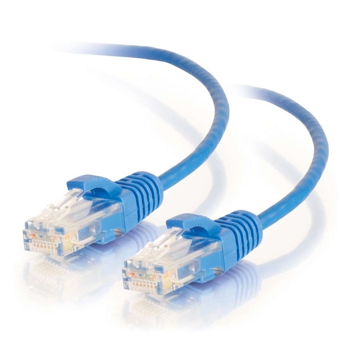 Cables To Go 01081 8' Cat6 Snagless Unshielded Slim Ethernet Patch Cable, Blue