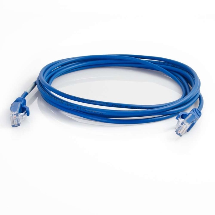 Cables To Go 01081 8' Cat6 Snagless Unshielded Slim Ethernet Patch Cable, Blue