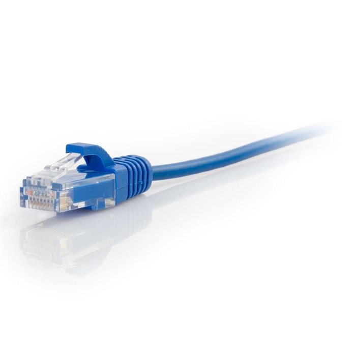 Cables To Go 01081 8' Cat6 Snagless Unshielded Slim Ethernet Patch Cable, Blue