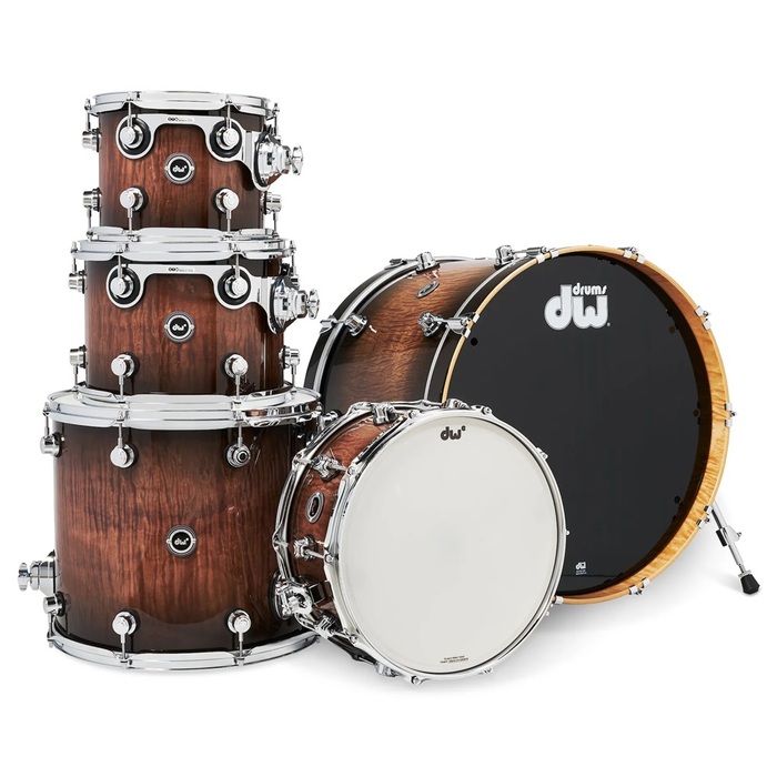 DW DEKTEX05TBC DWe 5-piece Drum Kit Bundle - Curly Maple Burst