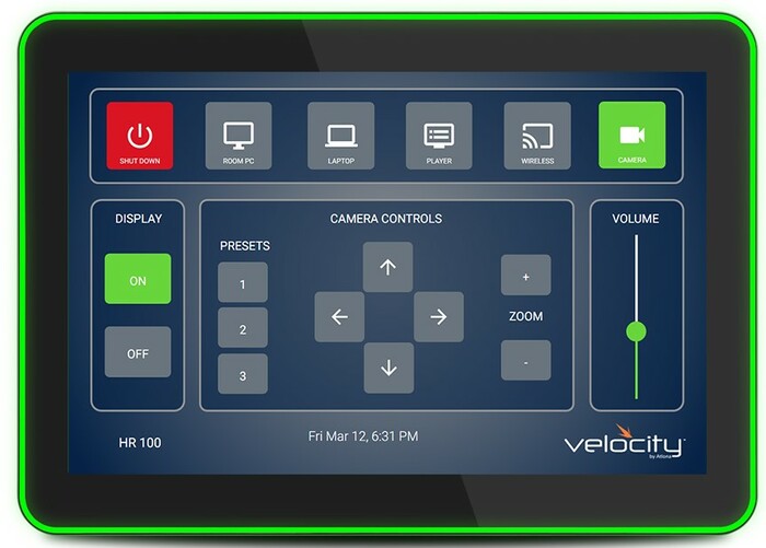 Atlona Technologies VTPG-1000VL Velocity System 10" VESA Mount Touch Panel With Single Room Velocity Gateway LED Includes Wall Mount Kit