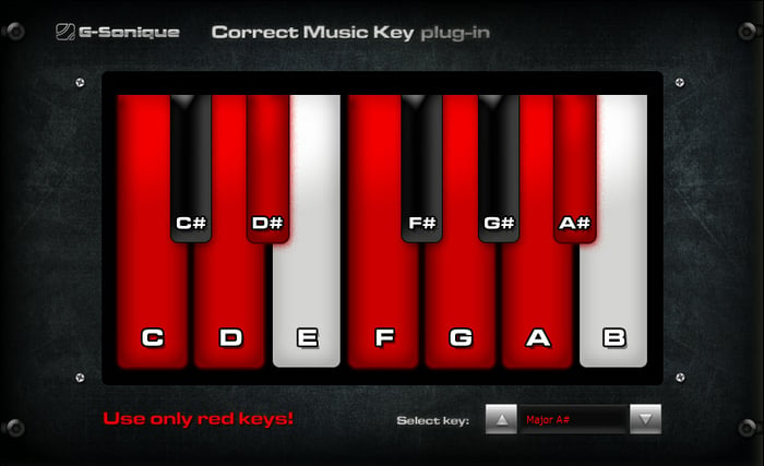 G-Sonique Correct music key /scale Melodies And Scale Helper [Virtual]