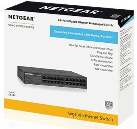 Netgear GS324-200NAS 24-Port Gigabit Unmanaged Switch