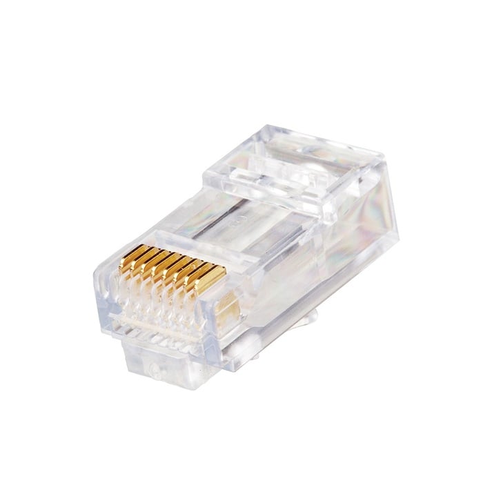 Leviton 47613-EZ6 EZ-RJ45 Cat 6 Plug Clear, Sold 50 Per Pack