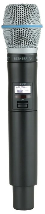 Shure ULXD24D/B87A-G50 ULXD Dual Channel Handheld Wireless Bundle With 2 B87A Mics, 2 Batteries, Charger, In G50 Band