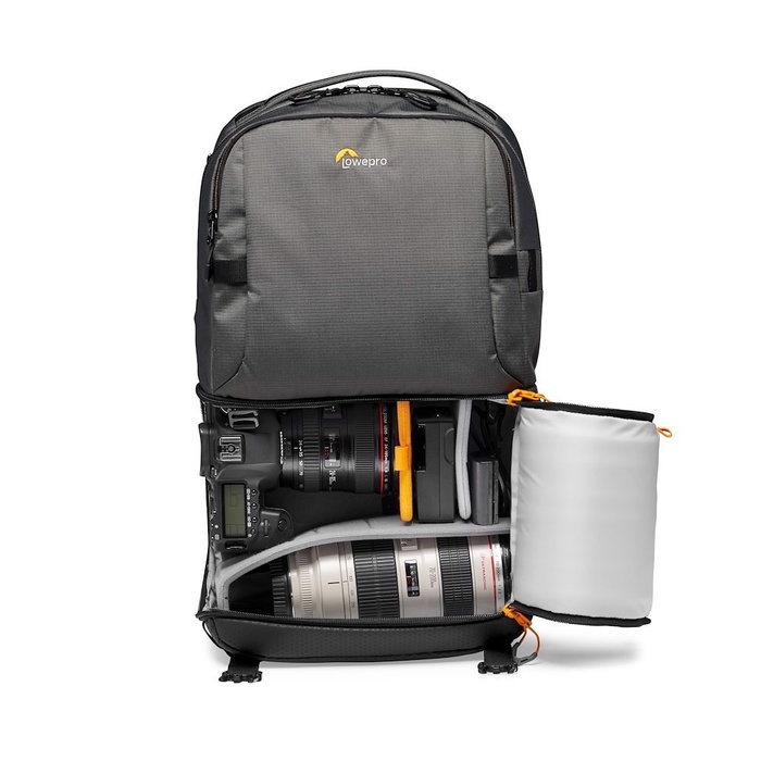 LowePro Fastpack BP AW III Gray Travel Back Pack For Mirrorless Or DSLR, Lenses And Personal Gear