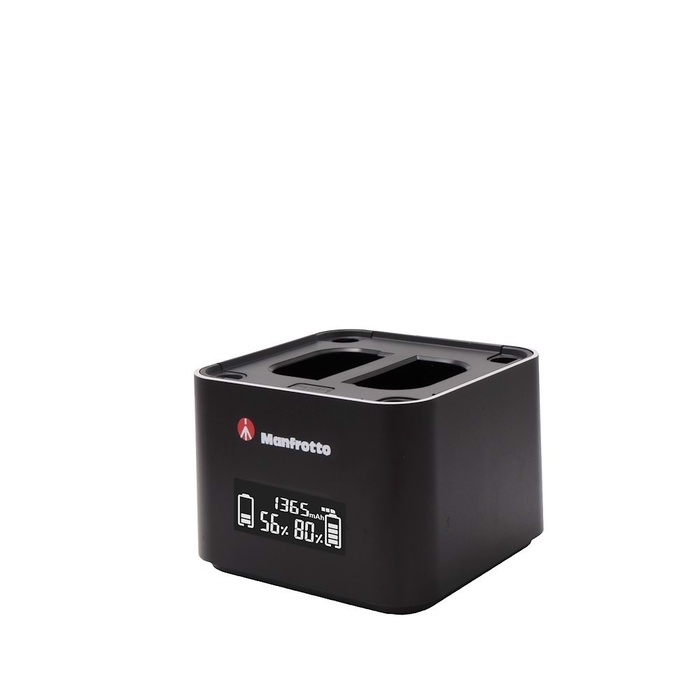 Manfrotto ProCUBE Professional Twin Charger For Canon LP-E6, LP-E6N, LP-E6NH, LP-E8, And LP-E17 Batteries