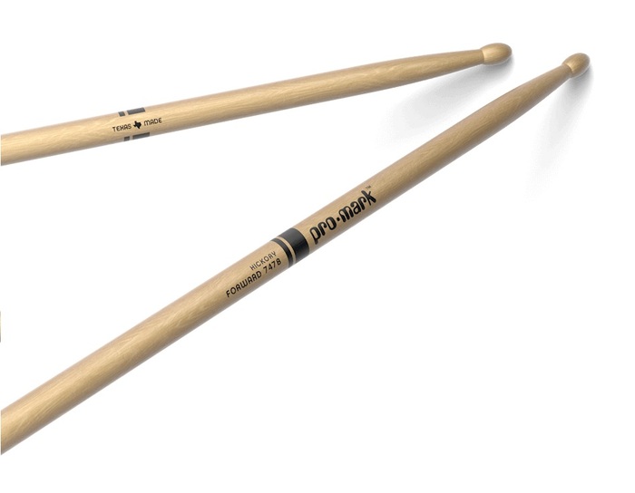 Pro-Mark TX747BW Hickory 747B Wood Tip Drum Sticks (PAIR)