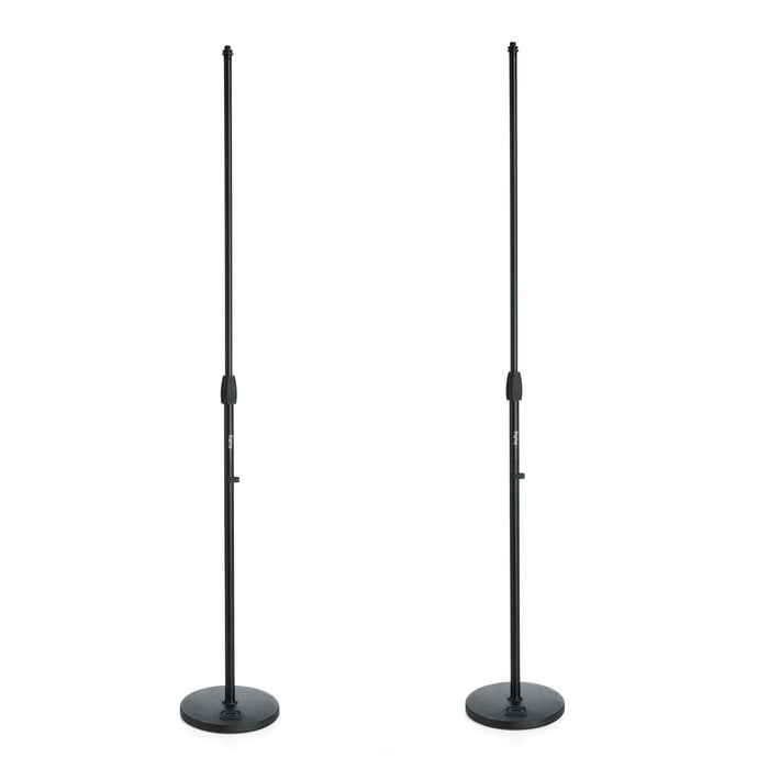 Gator GFW-MIC-1000-2P-K Frameworks Roundbase Mic Stand, 2 Pack