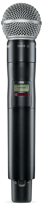 Shure AD24Q/SM58-G57 Axient Quad Channel Handheld Wireless Bundle With 4 SM58 Mics, 4 Batteries, 2 Chargers, In G57 Band