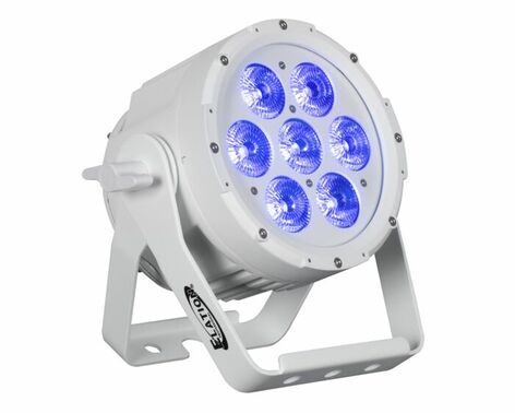 Elation SIX-PAR-100WMG LED Par, 7x12W RGBAW+UV, White Marine Grade