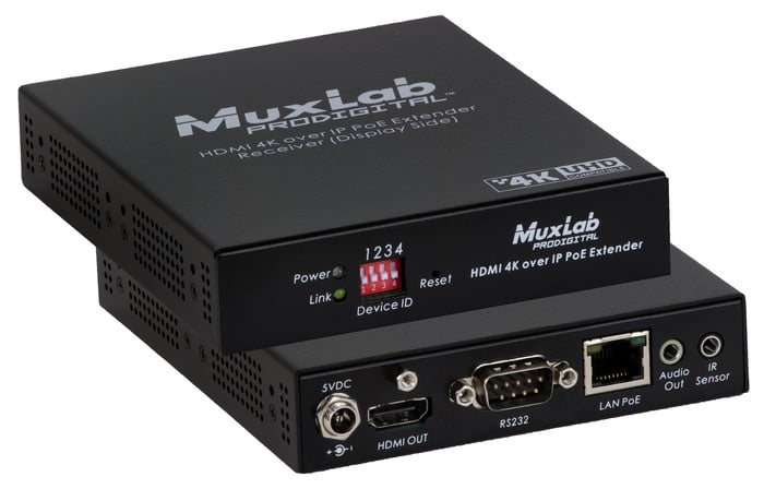 MuxLab MUX-500759-RX Video Wall 4K HDMI Over IP PoE Receiver