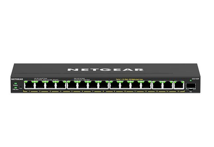 Netgear GS316EP-100NAS Ethernet Plus Switch 16 Port