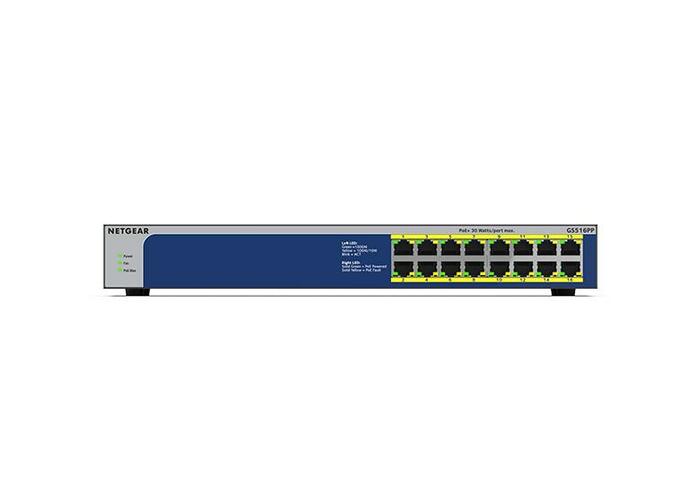 Netgear GS516PP-100NAS 16-Port Gigabit PoE+ Compliant Unmanaged Switch