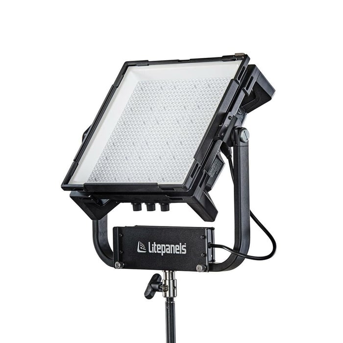 Litepanels 945-2301 Gemini 1x1 Hard RGBWW LED Panel, Standard Yoke, US Pwr Cable