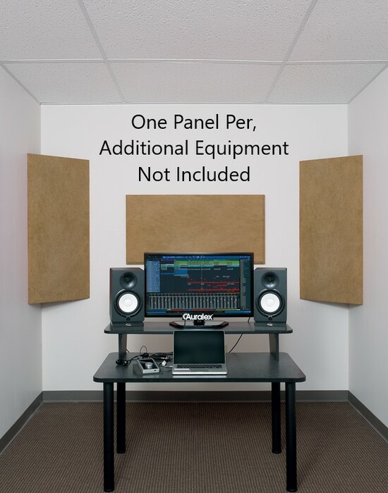 Auralex Pro Panel M224SST Fabric-Wrapped Acoustical Absorption Panel, 2" X 2' X 4', Sandstone