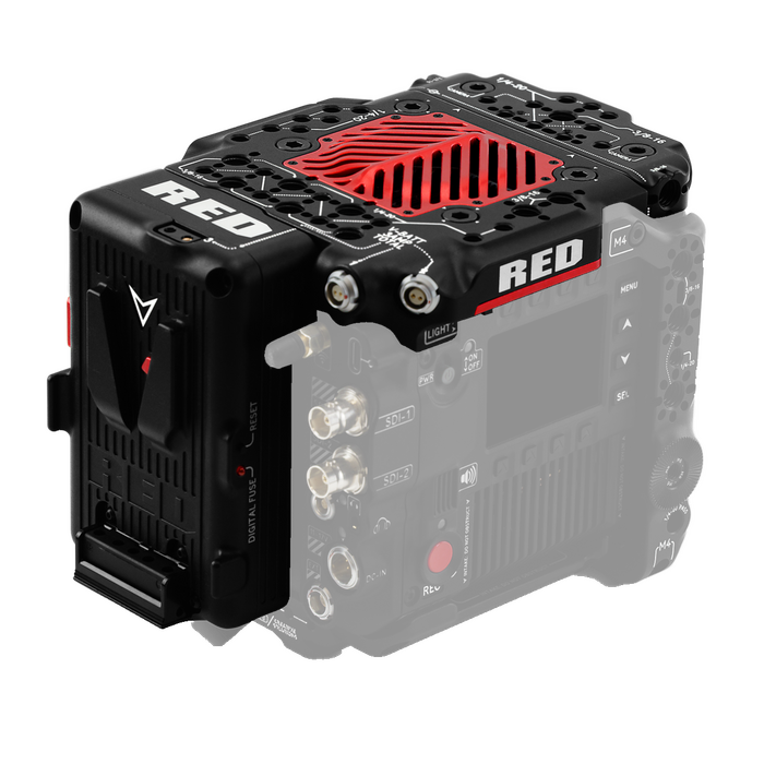RED Digital Cinema V-RAPTOR Tactical Top Plate with Battery Adapter (V-Lock) Plate With V-mount Battery Slot And Accessory Mounting Points