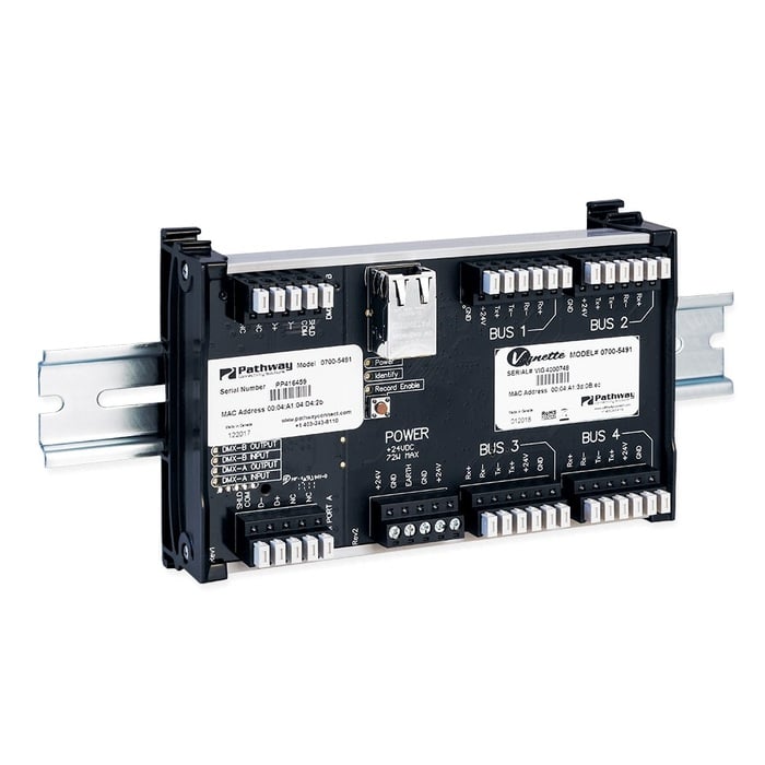 Pathway Connectivity PWGW-DIN-V Architectural Gateway, DIN-mount, Vignette (4.5")