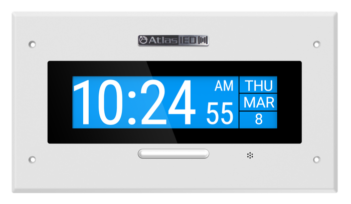 Atlas IED IP-DMF PoE+ Indoor Wall Mount LCD Endpoint With Talkback Microphone And LED Flasher