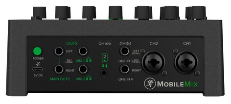 Mackie MOBILEMIX 8-Channel USB-Powerable Mixer For A/V Production, Live Sound & Streaming